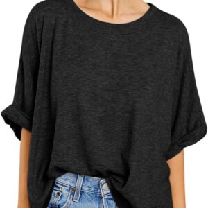 Women Oversized T-shirt Summer Casual Short Sleeve Loose Tee Tops